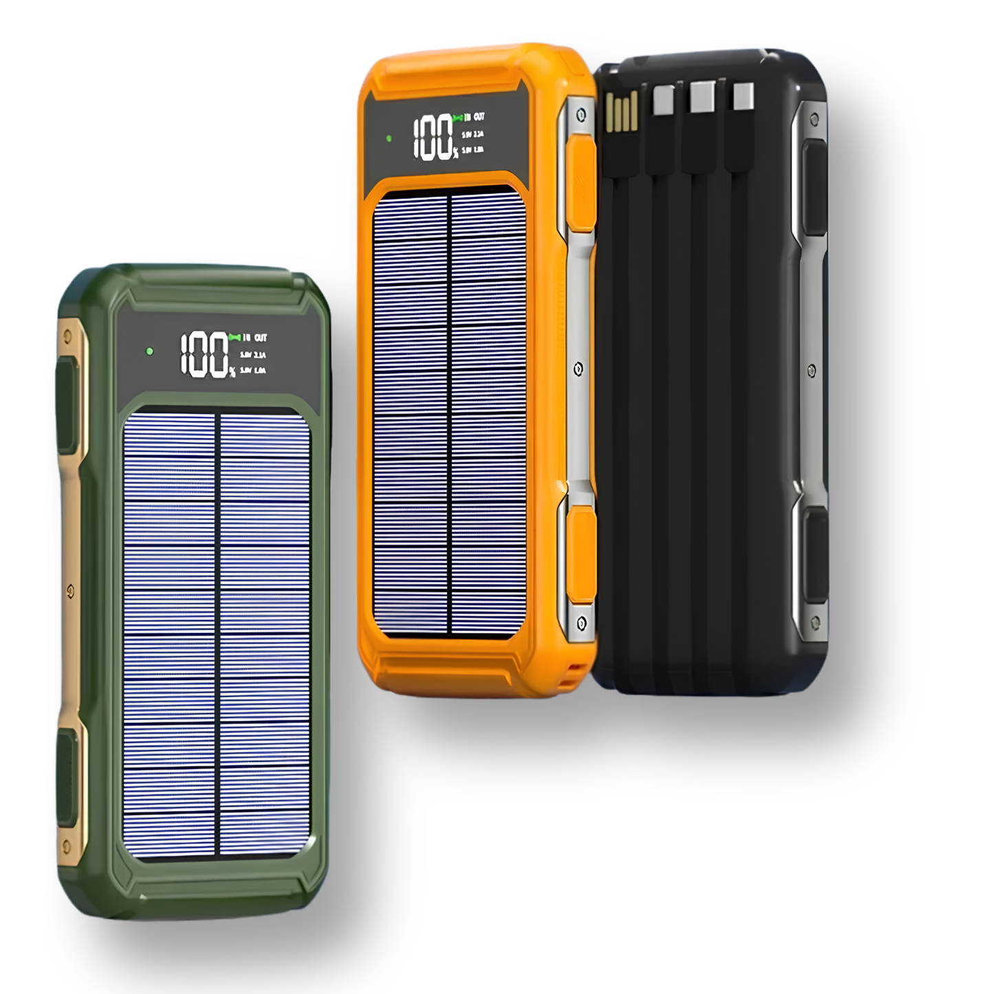 Solar Powerbank with 4 Charging Cables