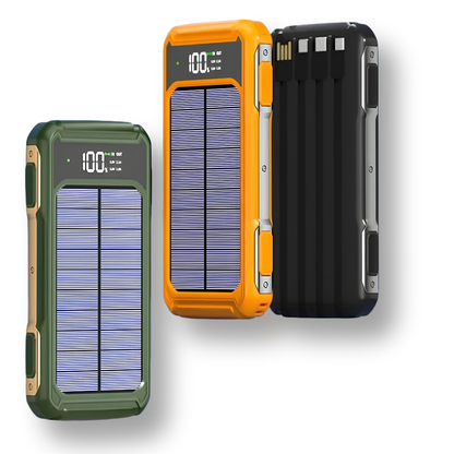 Solar Powerbank with 4 Charging Cables
