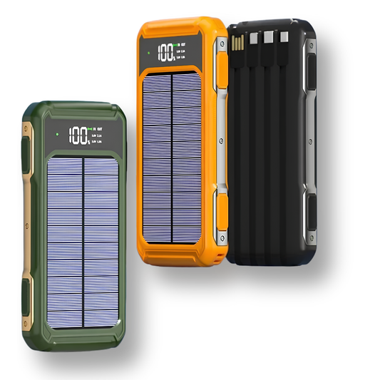 Solar Powerbank with 4 Charging Cables