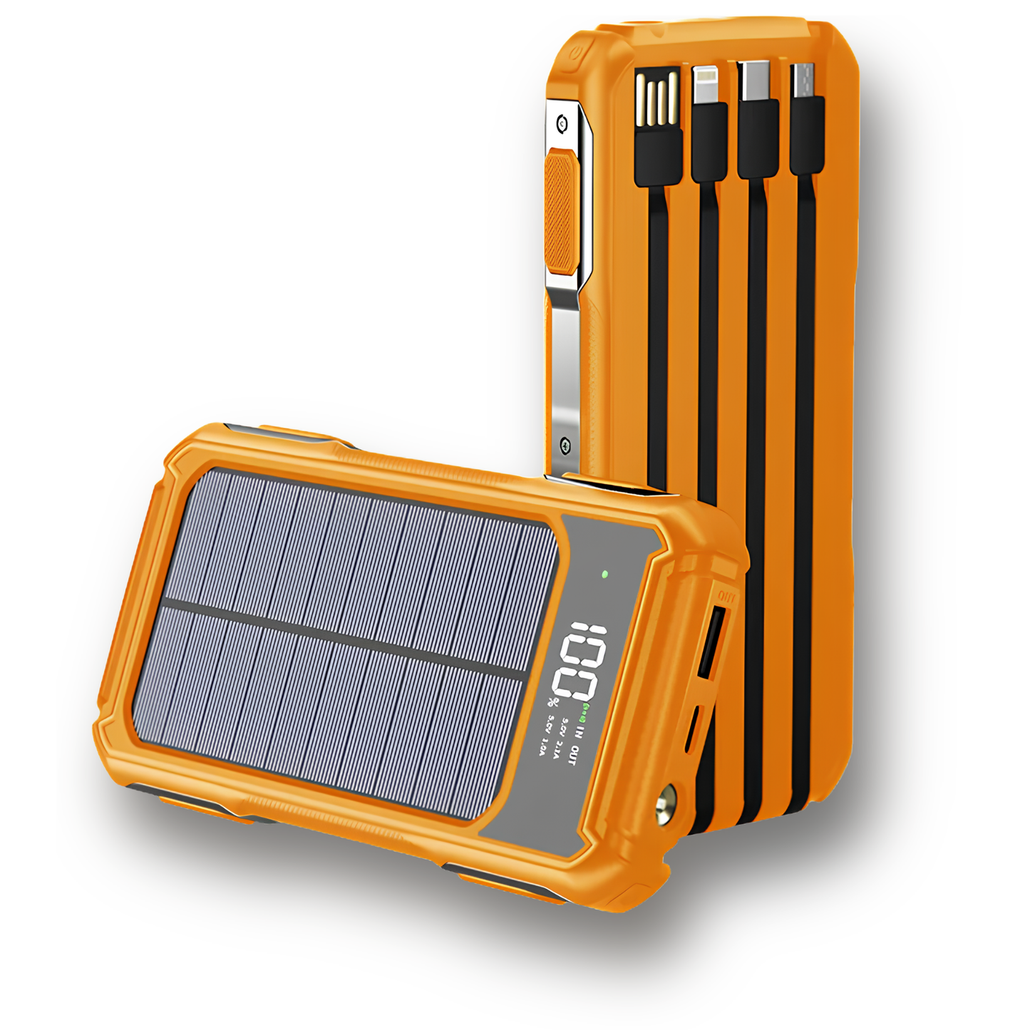 Solar Powerbank with 4 Charging Cables