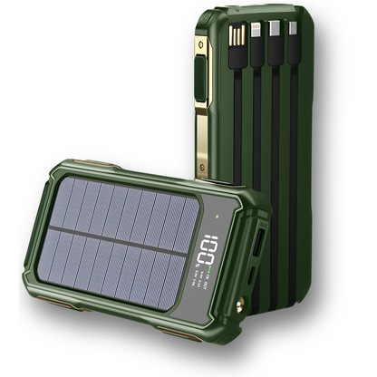 Solar Powerbank with 4 Charging Cables